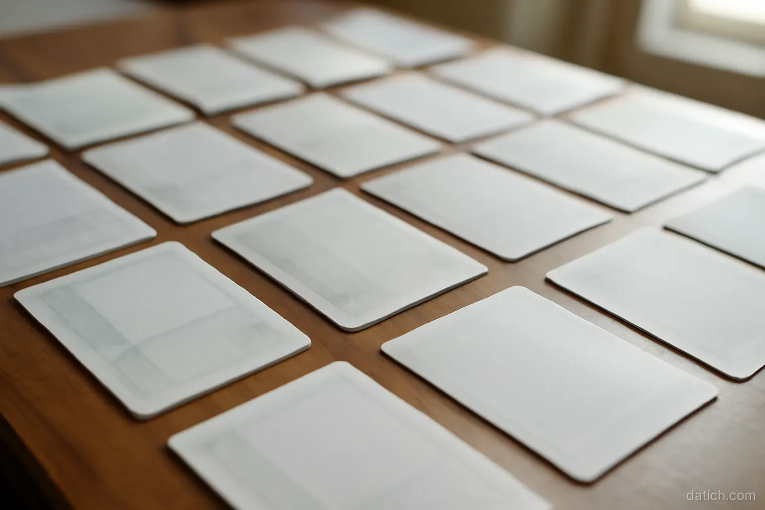 a table with pages from several passports photocopied and laid out in date order